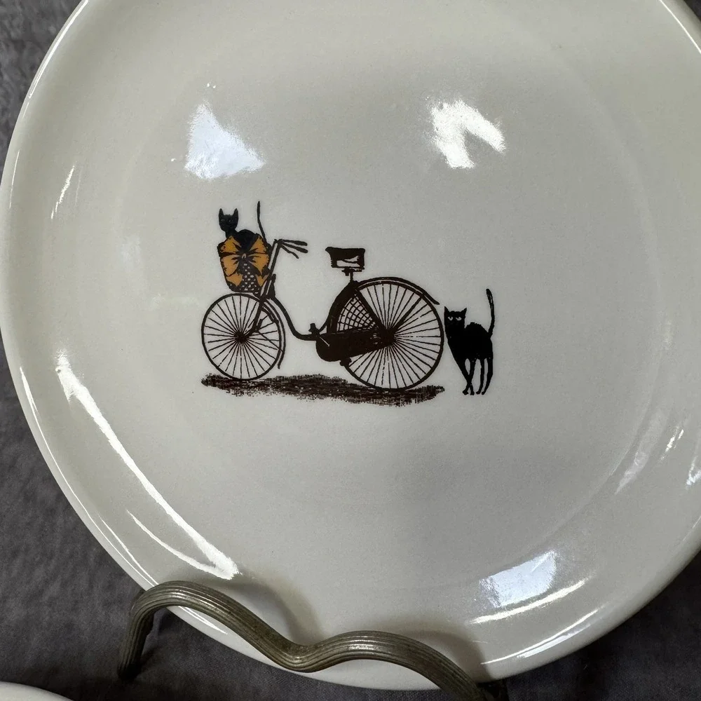 3 Rae Dunn Artisan Collection By Magenta Fall Black Cat Bike 6